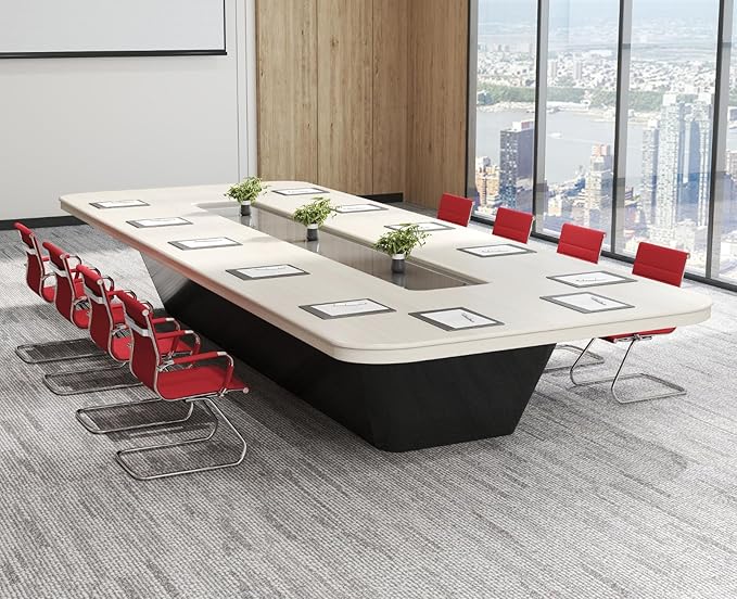 CIMOTA Waiting Room Chairs Leather Office Guest Chair Mid Back Reception Chairs with Sled Base for Meeting/Patient/Conference Room, Red Set of 8