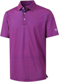 M MAELREG Mens Golf Shirt Short Sleeve Dry Fit Print Moisture Wicking Performance Patterns Collared Polo Shirt