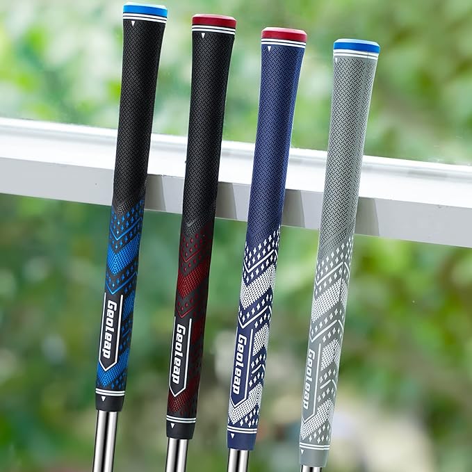 Geoleap Golf Grips Set of 13- Soft Golf Club Grips,Reduce Taper Design Provides High Traction and Performance,13 Grips with 15 Tapes and 13 Grips with All Repair Kits for Choice.
