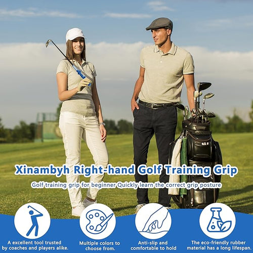 1 Pcs Right-Hand Golf Training Grip:Club,Rubber Swing Grip Trainer,Golf Accessories for Adults,Beginners,All Levels.Improvement Tool for Proper Hand Placement.