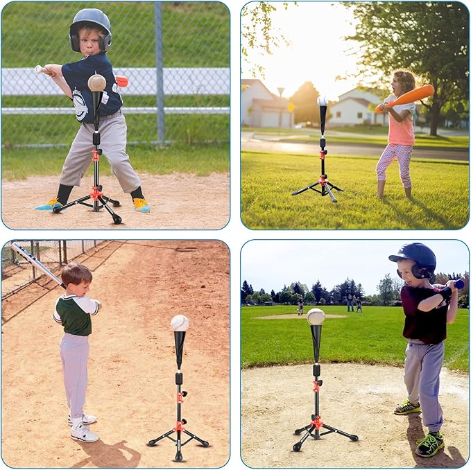 Baseball Tee for Kids,Batting Tee,Softball Tee,Youth Hitting Tee,Teeball Tee,Travel Tee,Easy Adjustable Height