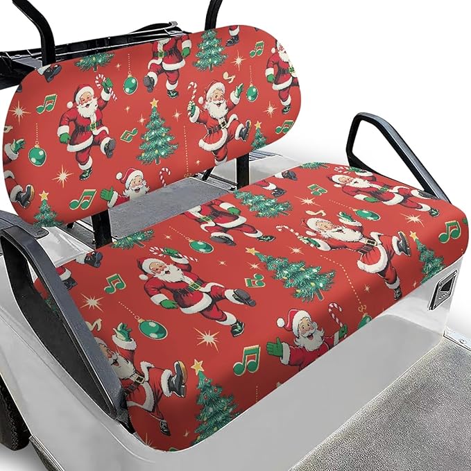 Fashion Print Golf Cart Seat Covers 2 Passenger Golf Cart Backrest Cover Golf Cart Seat Towel Gift for Friends