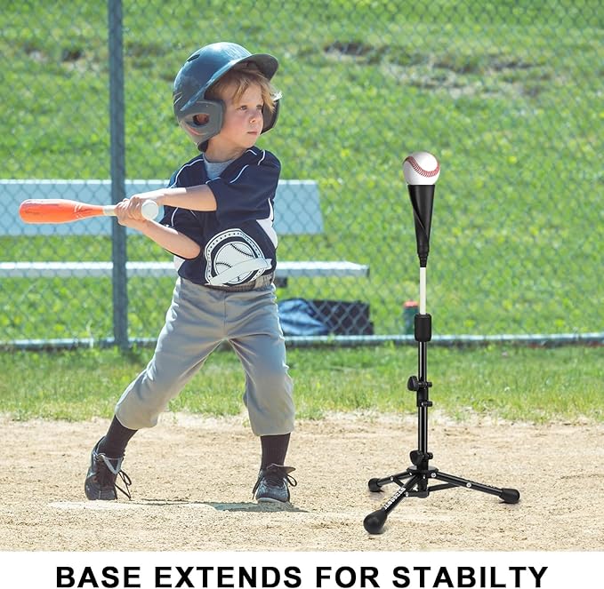 Baseball Tee for Kids,Batting Tee,Softball Tee,Youth Hitting Tee,Teeball Tee,Travel Tee,Easy Adjustable Height