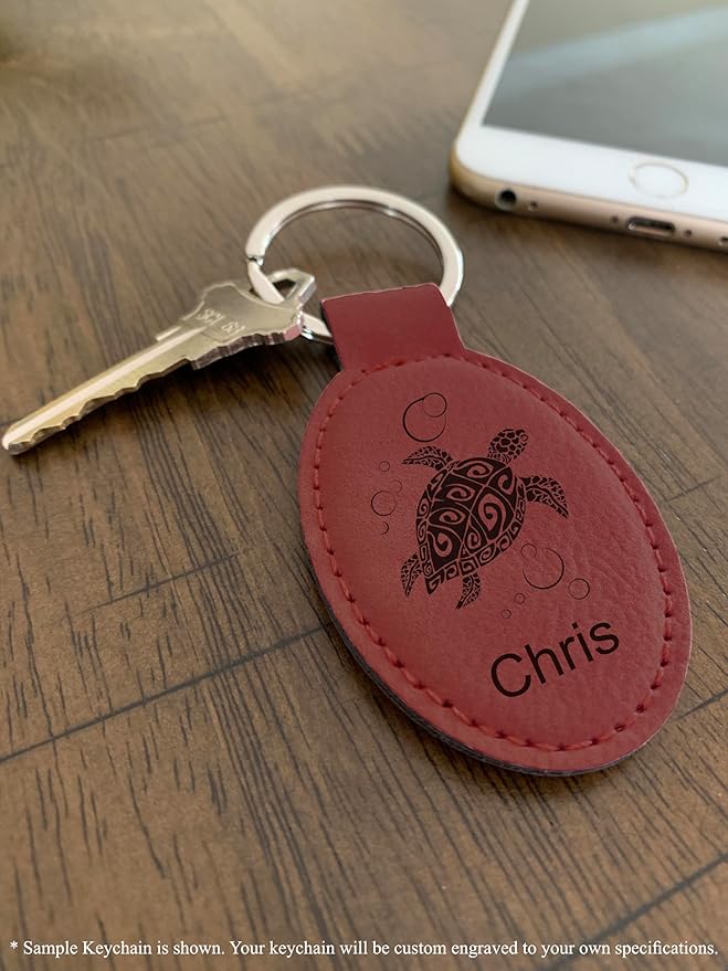 LaserGram Oval Keychain, Water Polo, Personalized Engraving Included