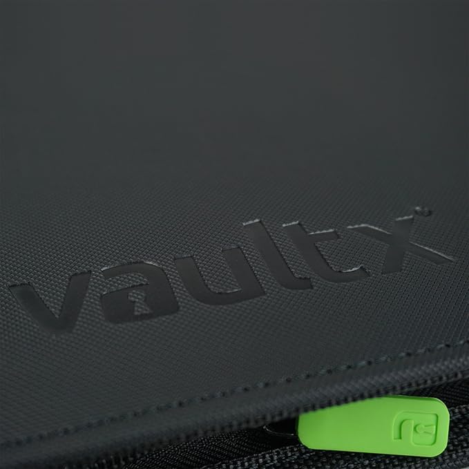 Vault X 9 Pocket Trading Card Zip Binder, 360 Cards, Premium Exo-Tec Album Material, 20 Side-Loading Pages, Folder for Collectible Games, Sports, TCG (Black)
