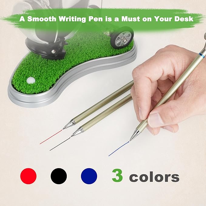 10L0L Golf Pen Holder Golf Club Pens Gift Set Race Souvenirs Unique Gifts for Golfer Fans Coworker Boss, Funny Home Office Decor Gadgets