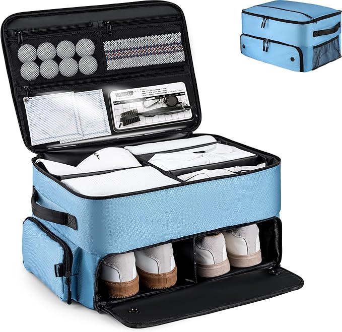Golf Trunk Organizer, Golf Accessories for Men/Women to Storage Stuff and Gear, Cool Gifts for Golfers, Dad, Him/Her, Birthday or Father’s Day