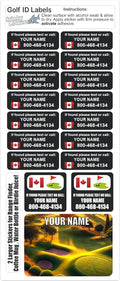Golf Club Stickers Set of 17| Golf Gift For Men or Women | Personalized Golf ID Labels for your Clubs | Custom Golf Decals | Unique Golfer Gift