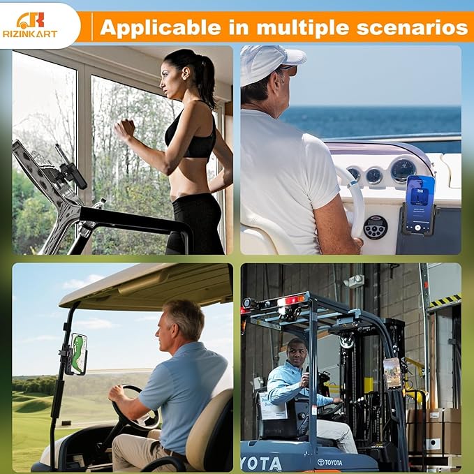 Golf Cart Phone Holder Magnetic, Compatible with EZGO/Club Car/Yamaha,with Upgrade N52 Magnets and 360° Rotation,Golf Phone Mount with Ultra Strength Magnetic for Cell Phone iPhone,Samsung