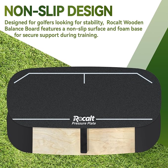 Rocalt Golf Pressure Plate, Golf speed trainer for Indoor Practice, Golf Training Aid &Golf Weight Shift Balance Board for Chipping and Hitting, Improving Strength & keep Tempo