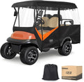 10L0L 4 Passenger Golf Cart Enclosure - 86" Roof Fit, Universal Golf Cart Cover for Yamaha Club Car EZGO,Waterproof 600D Rain Cover,Transparent Tail Light Panel,Foldable Door,4-Sided Clear Windows