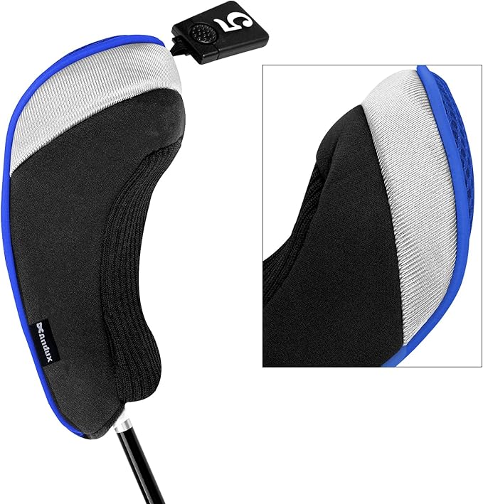 Andux 4pcs/Pack Mesh Golf 460cc Driver Fairway Wood Club Head Covers with Interchangeable No. Tags