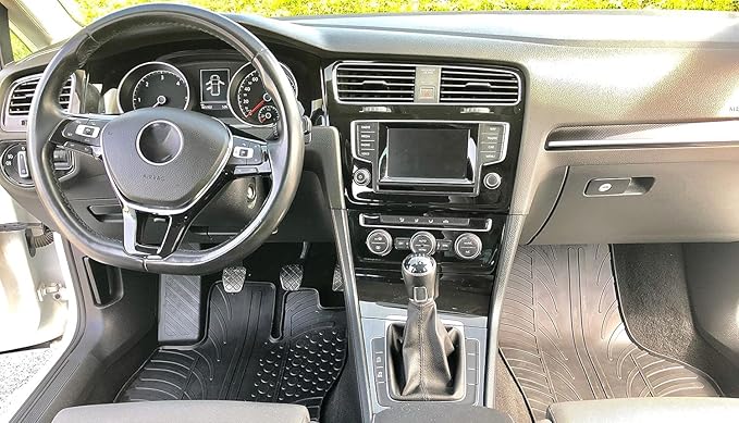 Gledring USA Custom Fit All-Weather Rubber Floor Mats Intended for Volkswagen CC 2009-2017, No Trimming Required, Tailored Custom Fit, Protects from Rain, Mud, & Snow.