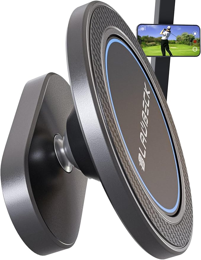 Premium Alloy Magnetic Golf Cart Phone Holder - Universal MagSafe Mount for iPhone & Android - Compatible with Club Car, EZGO, Yamaha, Icon - Golf Cart Accessories