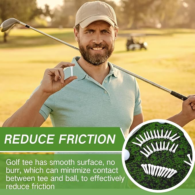 Mudder 600 Pack Golf Tees Bulk Wooden Golf Tees Multicolor Wood for Men Balls Accessories