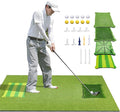 Golf Hitting Mat Indoor Outdoor, 5 * 4ft Thickened Golf Practice Mat with 3 Turfs for Backyard Swing,Driving Chipping Training