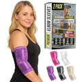 BLITZU Elbow Compression Sleeve for Tendonitis 2 Pack, Tennis Elbow Brace Support for Men and Women Golfers Elbow Pain Relief, Arthritis, Bursitis, Arm Brace for Workout, Weightlifting Purple S