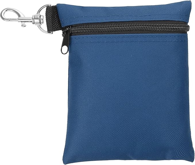 PATIKIL Golf Tee Pouch, Zipper Golf Ball Bag with Metal Lobster Claw Clip for Men Women Valuables Holder