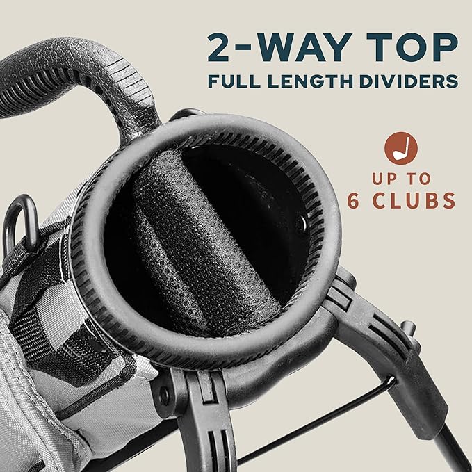 The Original Lightweight Sunday Golf Bag with Stand – Easy to Carry, Durable Pitch & Putt Bag for Driving Range, Par 3 & Executive Courses