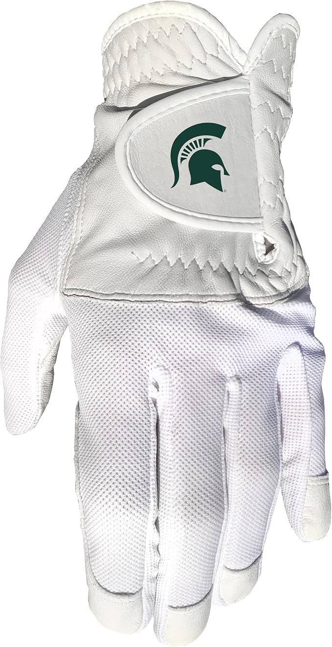 Team Golf NCAA Men's Left Hand Golf Glove, For Right Handed Players, One Size, Includes Removable Double-Sided Magnetic Ball Marker