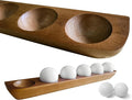 1-Pack Wood Golf Ball Display Case, Floating Shelf Golf Ball Holder Display for 6 Ball - Wall Mount/Tabletop Stand, Office Decor & Memorabilia Gift for Golf Collectors