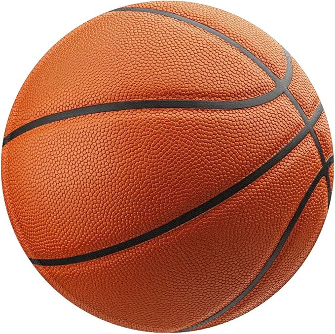 Basketball Ball Fun Sport Round Mouse Pad, Small Gaming Mousepad with Stitched Edge, Non-Slip Rubber Base Mouse Mat Office Desk Accessories for Laptop Computer Decor 7.9 X 7.9 Inch