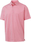 Golf Shirts for Men Dry Fit Short Sleeve Print Performance Moisture Wicking Polo Shirt