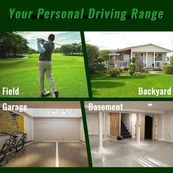 Golf Hitting Net - Practice Net with Auto Ball Return 10×8FT Fiberglass Pole & PP Netting for Backyard Training - Adults Home Use Swing Practice Equipment
