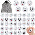 Syhood 24 Pcs Mini Golf Stress Ball Golf Party Favors 1.57 Inch Funny Face Squeeze Foam Balls with Storage Bag for Kids Men Women School Carnival Party Gift Bag Fillers