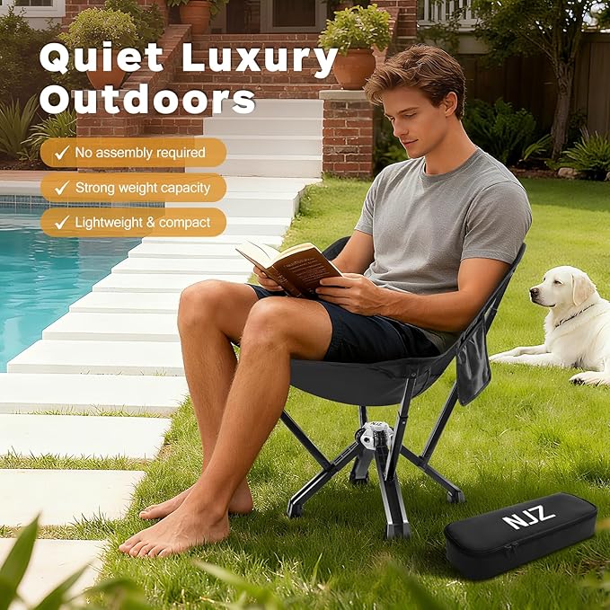 Folding Camping Chair — Compact & Easy to Use, Portable Chair for Outdoor Activities, Beach, Camping & Casual Relaxation