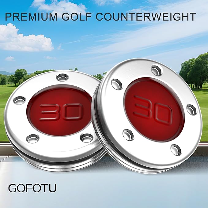 2pcs 5g-40g Golf Custom Weights Compatible with Titleist Scotty Cameron Golf Club Putters Newport Red (2PCS 30g(Doesn't include Wrench))