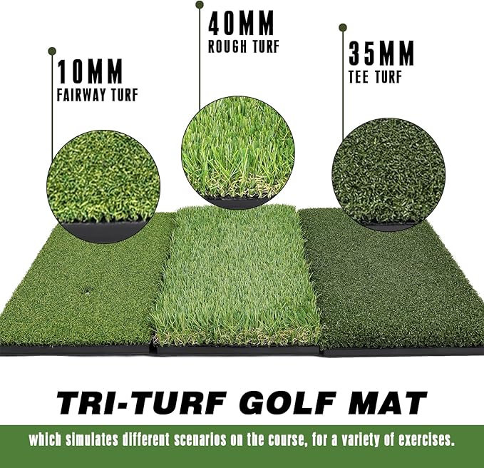 Professinoal Golf Chipping Net with Golf Hitting Mat,12 Practice Foam Balls and 2 Pixing Pins, for Indoor and Outdoor Target Chipping Training