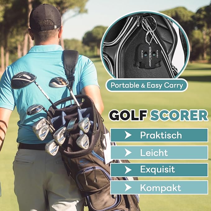 3 pcs Mini Golf Score Counter, Golf Stroke Counter for Glove, Golf Score Indicator for Golf Game Scorekeeper Outdoor Sport Scoreboard