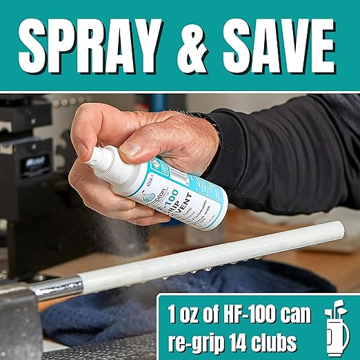 Brampton Premium Golf Grip Kit for Golf Club Regripping - 15 Premium 2"x10" Golf Grip Tape Strips, Rubber Vise Clamp, & 4 oz HF-100 Non-Toxic, Non-Flammable, Odorless Golf Club Grip Solvent
