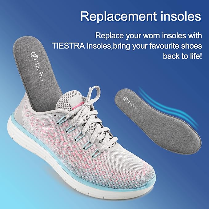 2 Pair -Shoe Inserts for Womens Memory Foam Insoles,Replacement Insoles for Work Boots Running Shoes, Cushion Shock Absorbing for Foot Pain Relief, Comfort Breathable Inner Soles 41EU,US10