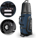 Golf Travel Bag for Airlines: Hard Case Top, Waterproof Zippers, 1680D Oxford Fabric, Built-in TSA Lock, Oversized Tank Wheels, Lightweight, Easy to Maneuver – Maximum Club Protection