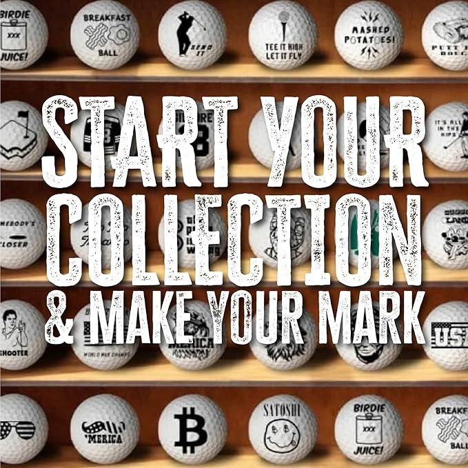 Ball Badge - Golf Ball Stamp (The Golf Series), Golf Ball Marker, Reusable Golf Ball Marking Tool to Identify Golf Balls