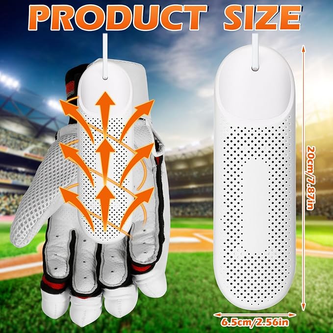Batting Glove Dryer Cleaner and Odor Eliminator Deodorizer Inserts with Thermal Heating and Timer for Baseball Softball Football Golf, Effectively Eliminates Odors