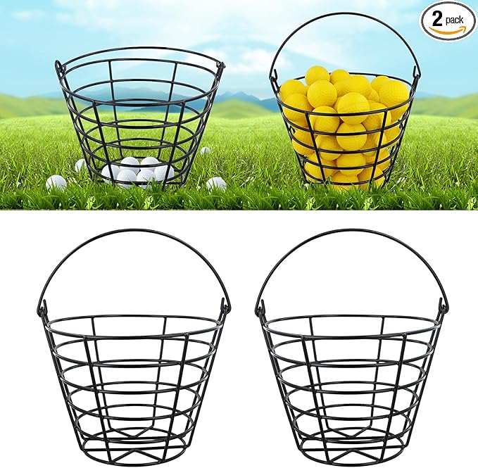 Roykaw Golf Ball Basket Bucket Container for 50 Balls,with Handle,Built to Last/Easy to Organize