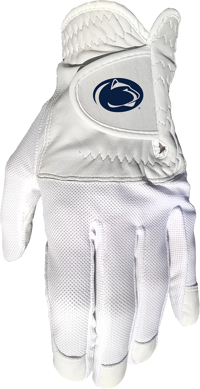 Team Golf NCAA Men's Left Hand Golf Glove, For Right Handed Players, One Size, Includes Removable Double-Sided Magnetic Ball Marker