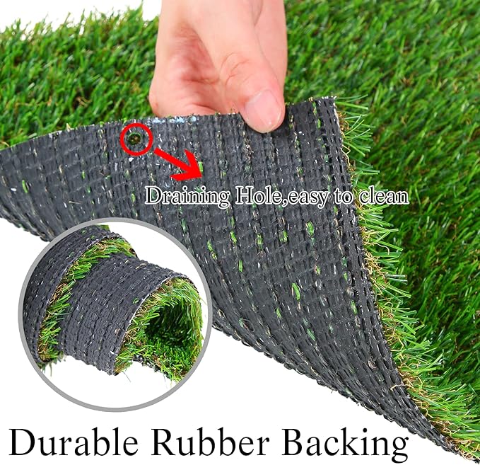 GLOBREEN Artificial Grass Squares Table Placemats for Christmas Golf Party Decorations - Green Fake Grass Turf Table Mats Centerpiece for Woodland Picnic Decor Party, Dining, Wedding