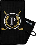 Wolf Golf Towels Monogrammed Personalized Golf Towel | Custom Golf Towels for Golf Bags for Men or Women