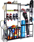 VEVOR Golf Bag Organizer, Golf Bag Storage Rack Stand Holder, Sports Equipment Storage Rack, Golf Storage Organizer for Garage, Sports Gear, Toys Storage Rack Hooks