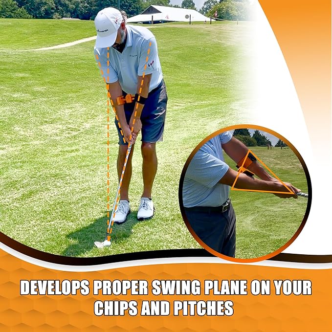 Orange Whip Golf Putting Aid Trainer, Patented Short Game Golf Swing Training for Precision and Accuracy, Made in USA by Orange Whip