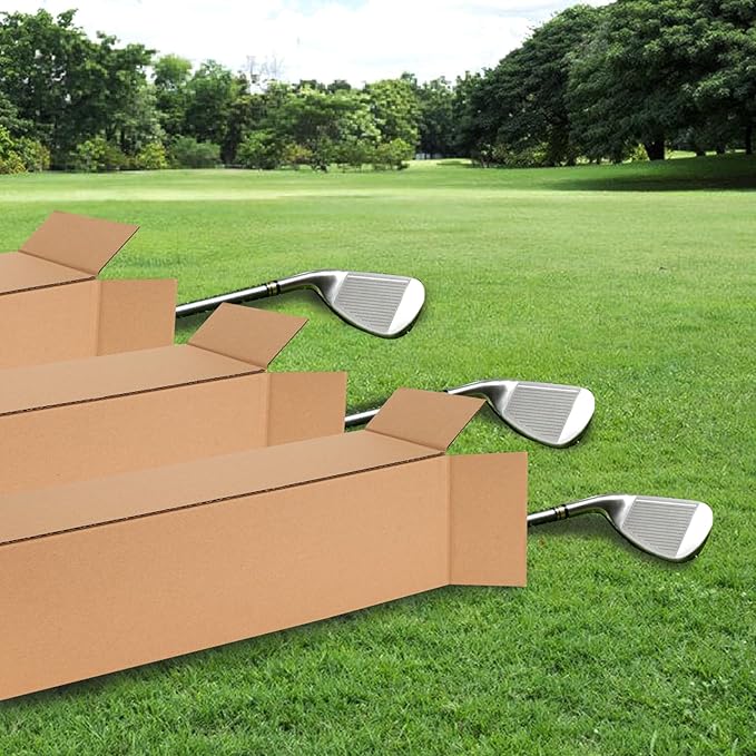 6x6x48 Inch Tall Corrugated Cardboard Boxes 10 Pack, 6"L x 6"W x 48"H Golf Club Shipping Boxes - Shipping, Moving, Packaging, Mailing, Storage Box for Home or Business