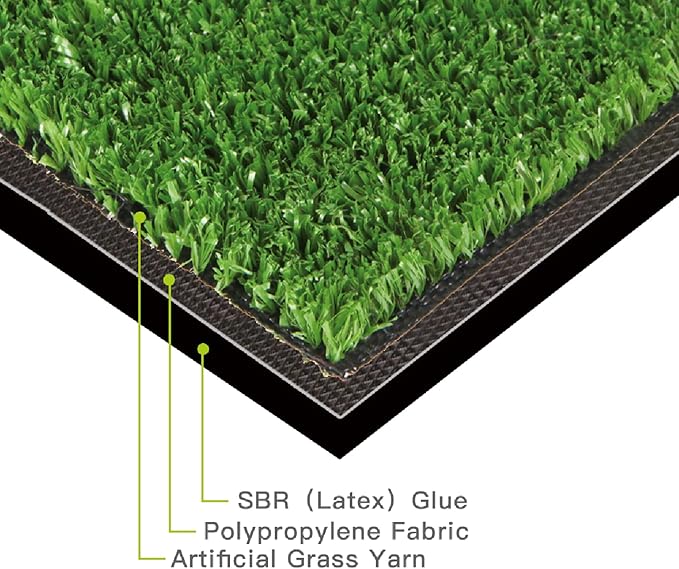 Artificial Grass Turf, 10ft x 60ft (600 ft²) Indoor Outdoor Fake Astroturf Rug Carpet Mat for Balcony Decor Backyard Patio Backdrop Fence Wall Decorations Dogs
