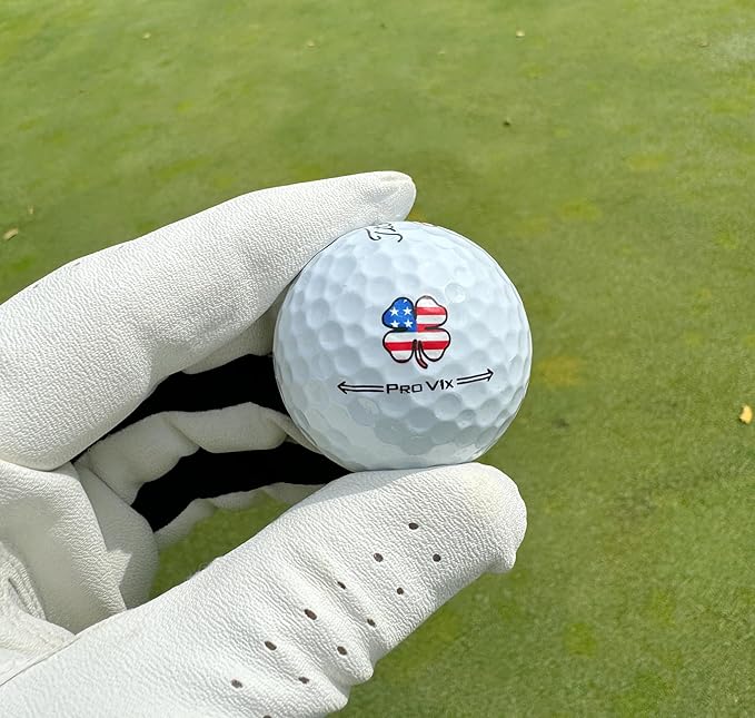 Golfdotz - USGA Rule Conforming Novelty Golf Ball Markers, Golf Ball Stickers for Marking Balls, No More Smearing from Stamps, Gifts for Golfers, Dads, and Retirees, (USA Collection; 32-Count)