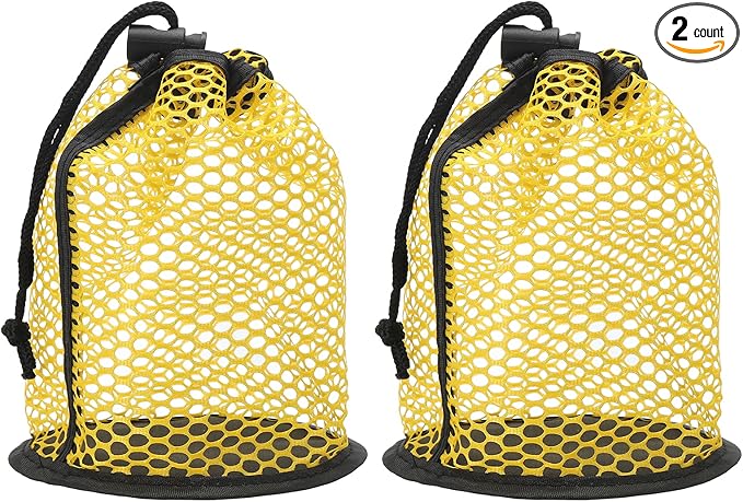 Golf Ball Storage Bag Nylon Mesh Golf Pouch with Adjustable Drawstring Closure for Balls Outdoor Sports Supplies