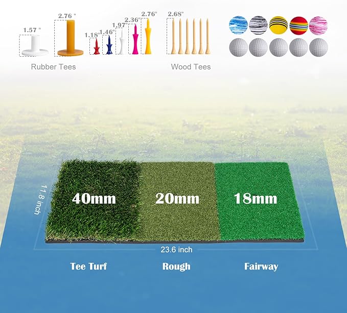 Golf Net, 10 x 7ft Backyard Practice net, Golf Hitting,Driving Net with mat for Indoor/Outdoor