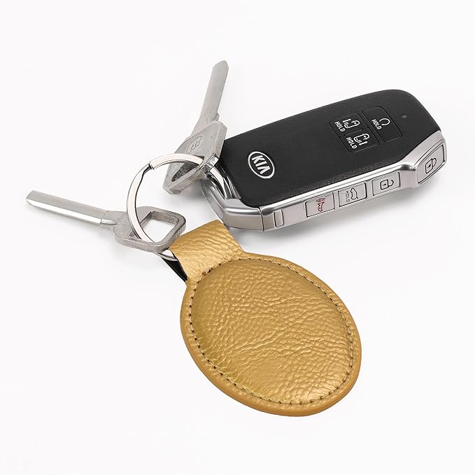LaserGram Oval Keychain, Golf Ball, Personalized Engraving Included (Gold)